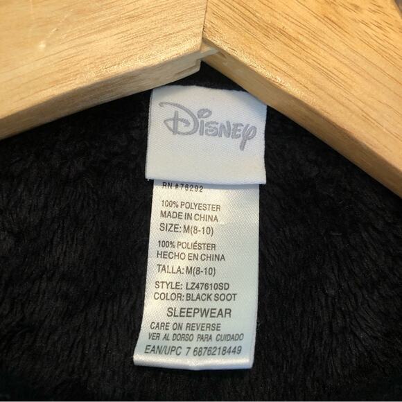 Disney Mickey Mouse Minnie Black Pajama Top Velour Women’s Size Medium Cozy Soft - Picture 2 of 8